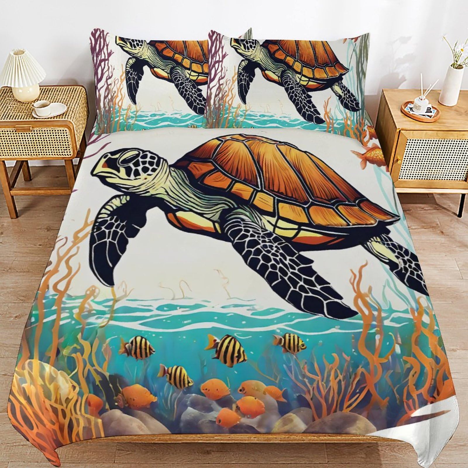 Funda nórdica de microfibra de 135 x 200 cm con fundas de almohada para cama individual
