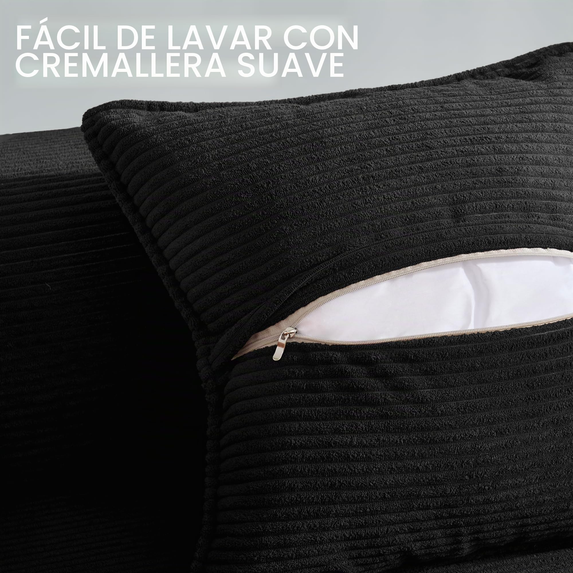YINIX Sofá Cama 3 Plazas de 200cm, Sofá de Suelo Modular de Pana (Sin Montaje), Sofá Nube Plegable Sin Estructura, Funda Lavable, Cama de Invitados