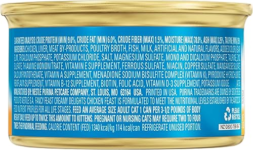 Miniatura 6 de PURINA Fancy Feast Creamy Delights - Paquete variado de alimentos húmedos para gatos (3 onzas (paquete de 12), paquete variado
