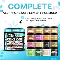 Vista 2 de Clean Nutra Cortisol Supplements For Women Maca Root Ashwagandha Cortisol Detox Manager Reducer + Slippery Elm Fenugreek Lions Mane Shilajit