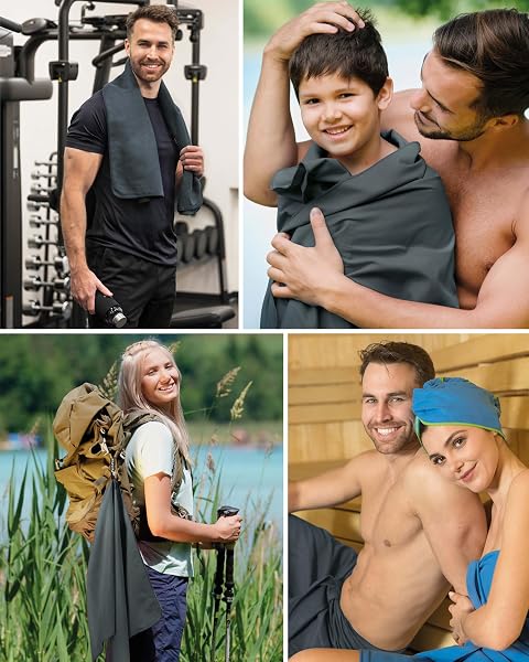 Fit-Flip Asciugamano microfibra - compatto e ultraleggero - asciugamani palestra - il perfetto telo mare grande - ottimale per viaggio, sport e piscina - 5