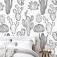 Vista 11 de Calcomanías de pared de cactus para despegar y pegar, calcomanías de pared de cactus de 11 x 35 pulgadas para dormitorio, calcomanías de pared