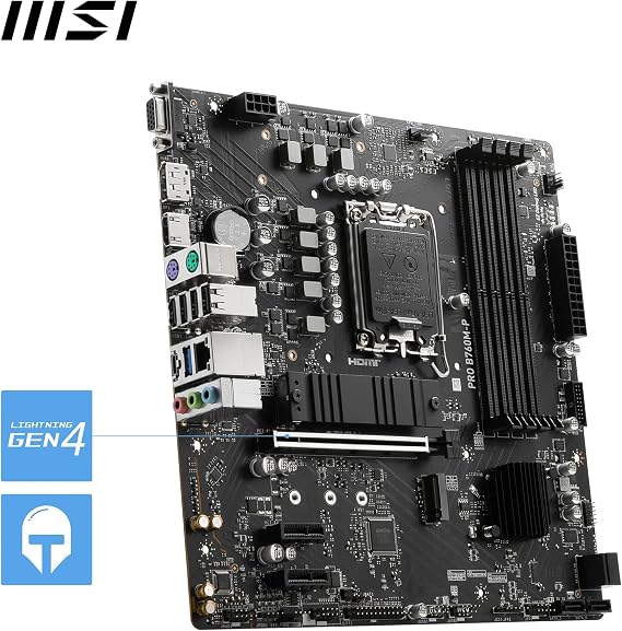 MSI PRO B760M-P Intel B760 Soket 1700 DDR5 6800(OC) MHz mATX Gaming (Oyuncu) Anakart