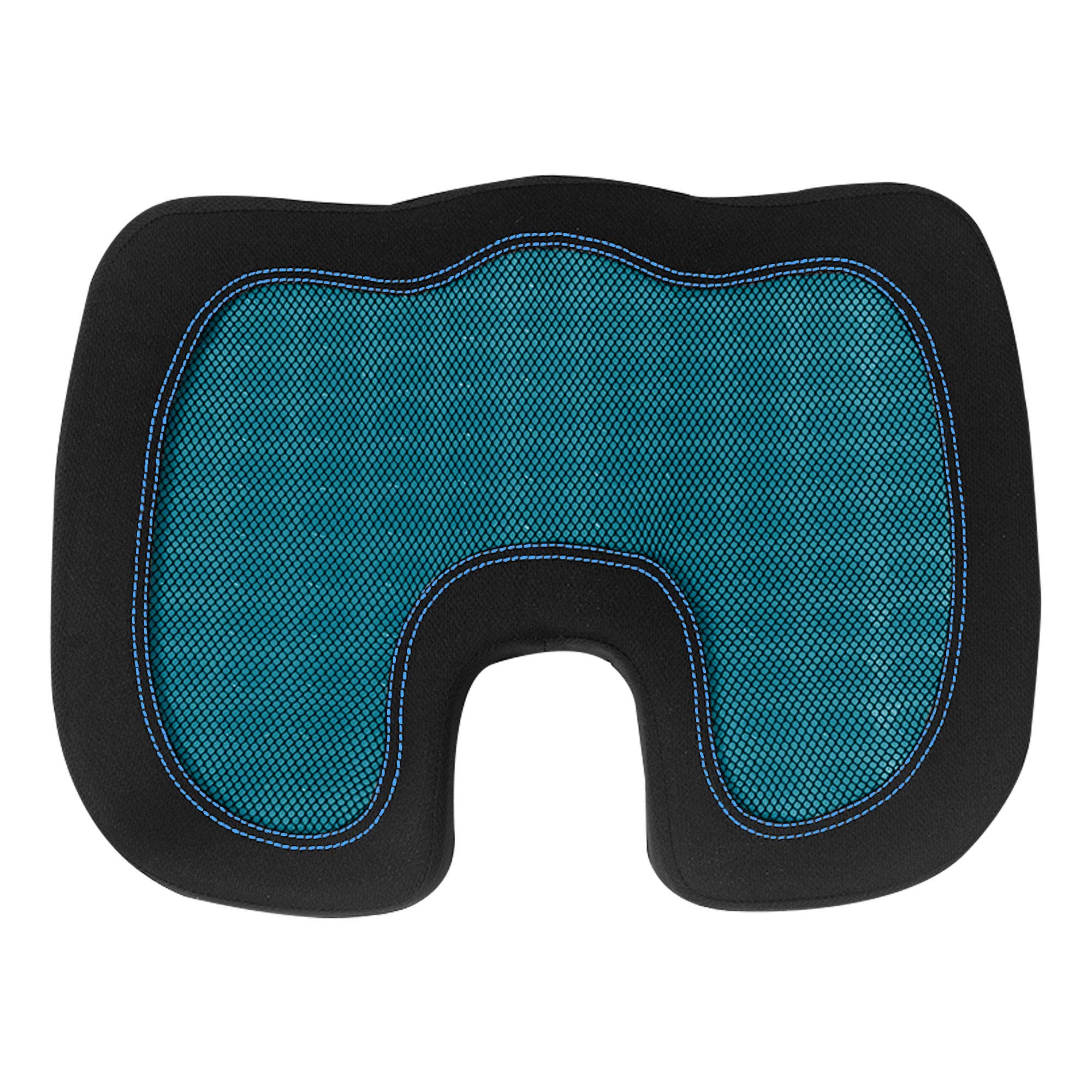 FH Group Universal Fit Memory Foam Seat Cushion for Anywhere - Tailbone Cushion - Coccyx Cushion for Car, Work, and Home Blue