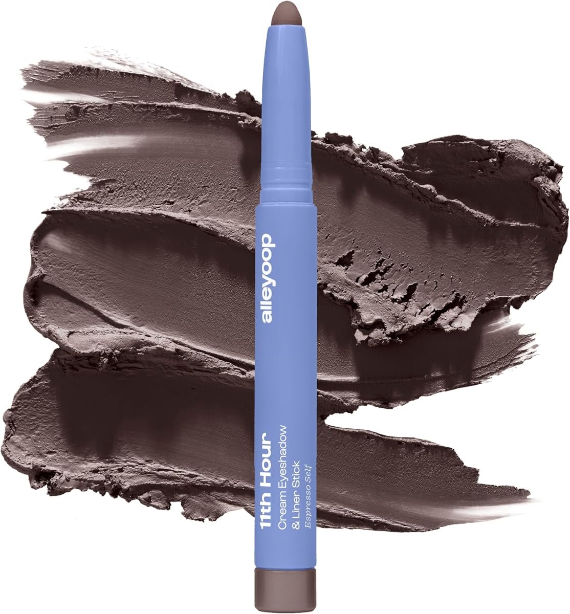 ALLEYOOP 11th Hour Cream Eyeshadow Stick & Liner, Smoky Mocha Matte | 2-in-1 matte eyeshadow stick and eyeliner: waterproof, crease-proof, vegan, wears 13+ hours