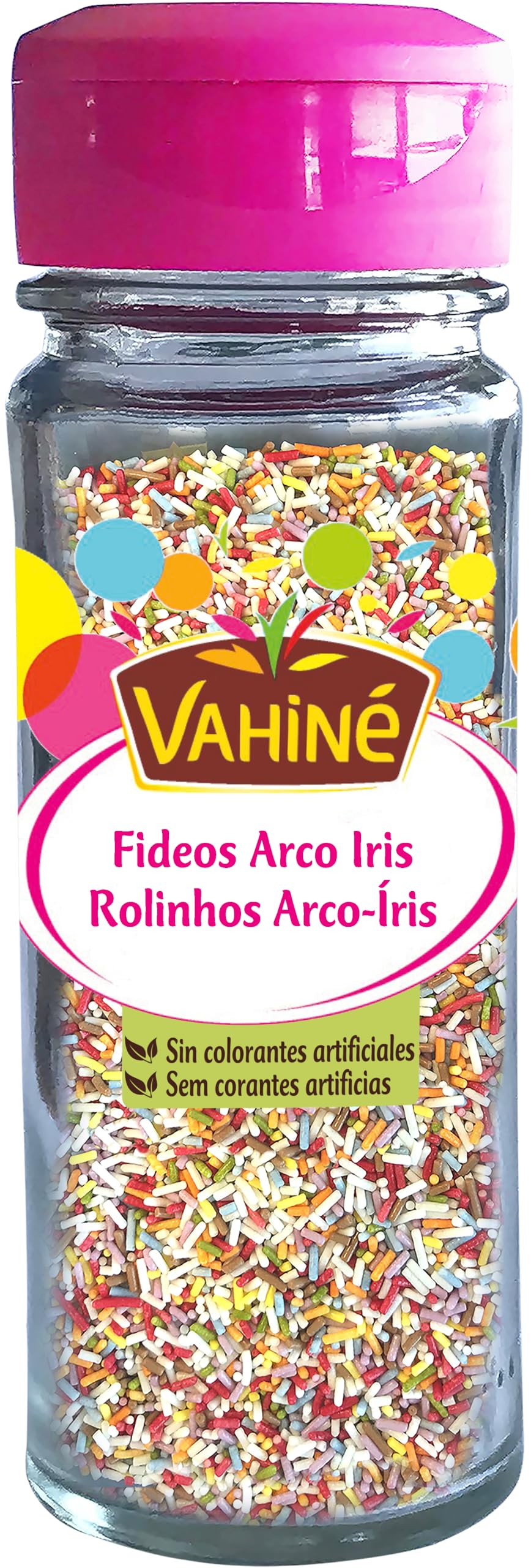 VAHINÉ Fideos Multicolores Arco Iris 71g do Dekoracji Tortów i Babeczek