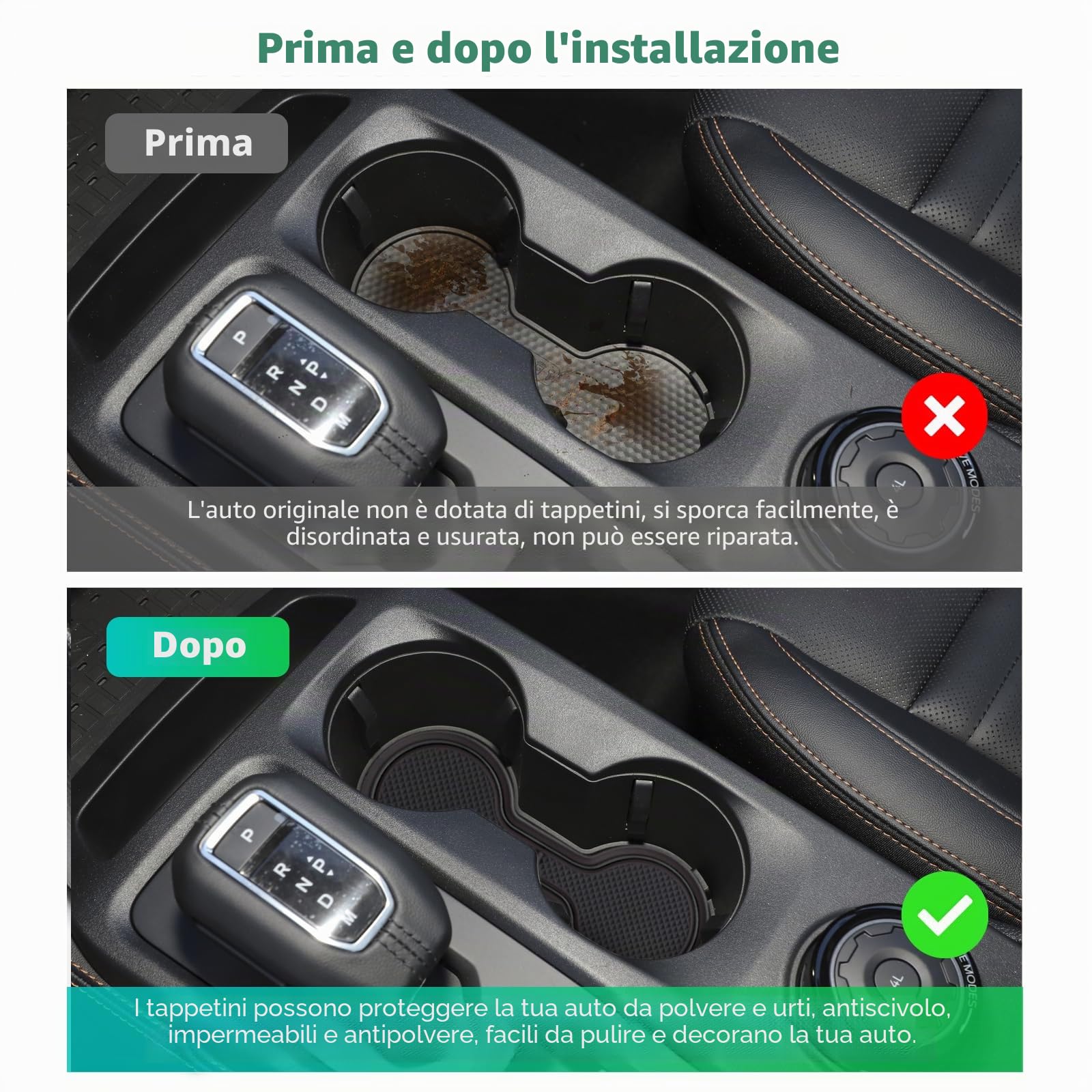 GAFAT Compatibile con Ford Ranger T9 2025 2026-2023 (Freno Elettronico) Tappetini Antiscivolo, Ranger T9 Raptor Wildtrak Tappetino Gomma, Console Centrale, Cuciture Porte, Accessori Ranger 2025 (Nero)