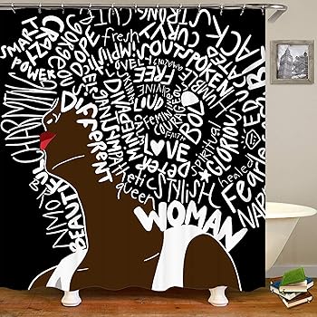 Amazon Com Sara Nell Shower Curtain African American Women Smoking Bath Curtain Waterproof Polyester Fabric Bathroom Decor Set With Plastic Hooks 72 X 72 Inches Home Kitchen