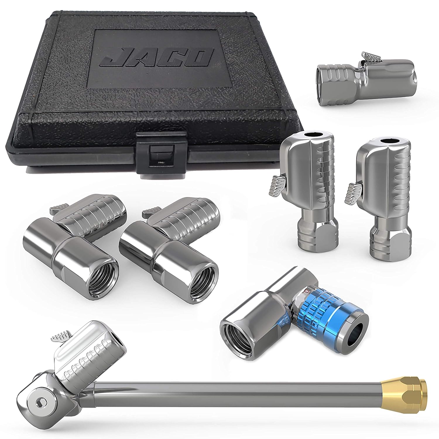 Accessories & Parts JACO Lightning Tire Air Chucks Set of 7 1/4 NPT Starter Kit Patented Air