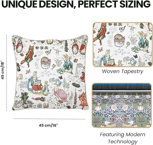 Miniatura 2 de Signare Tapiz Peter Rabbit - Funda de cojín cuadrada de doble cara (CCOV-BP-Peter)