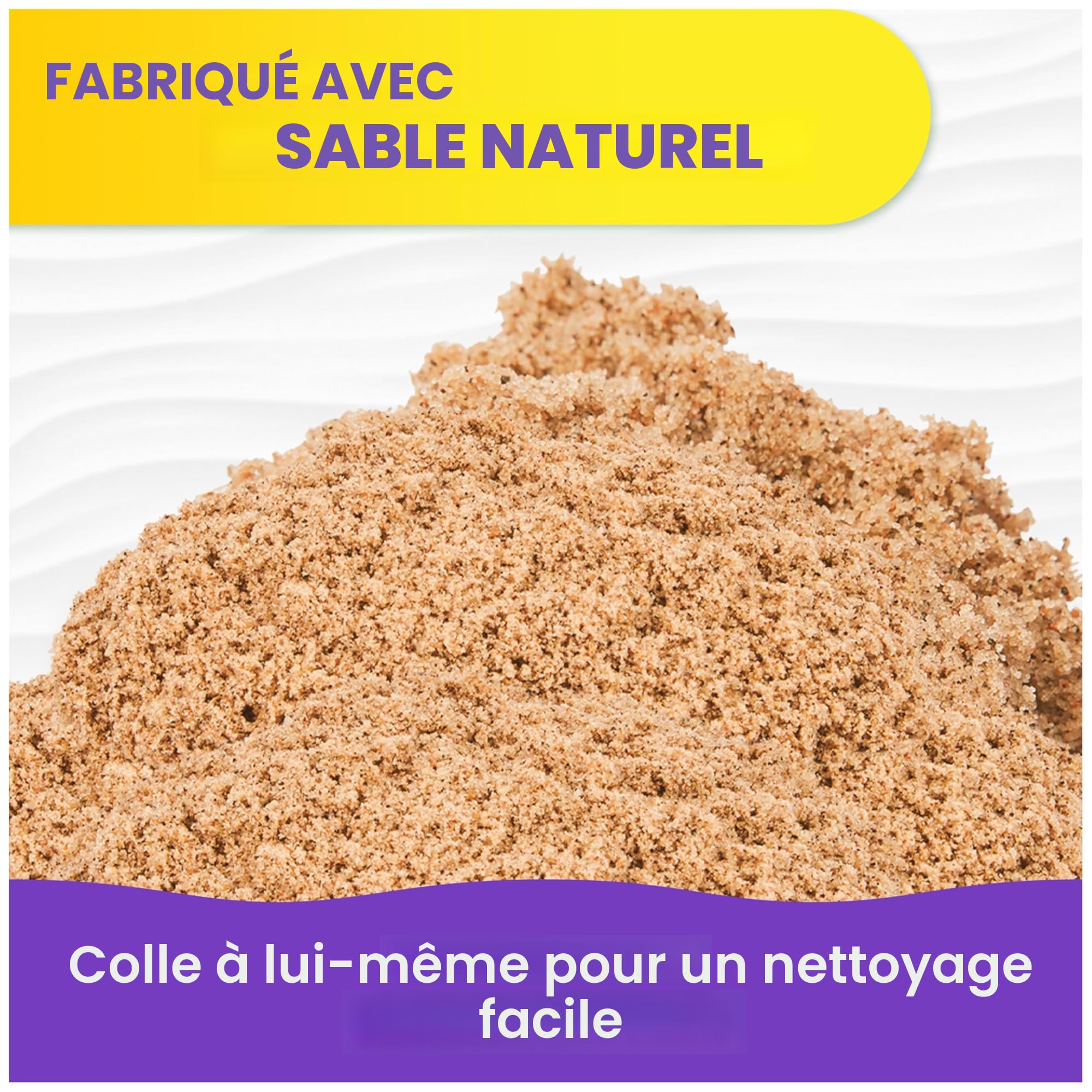 Kinetic Sand 5 kg de Sable cinétique Magique de Suède, Marron Naturel, connu dans Les Jardins d'enfants, pour Jeu de Sable d'intérieur Relaxant et créatif, pour Enfants à partir de 3 Ans