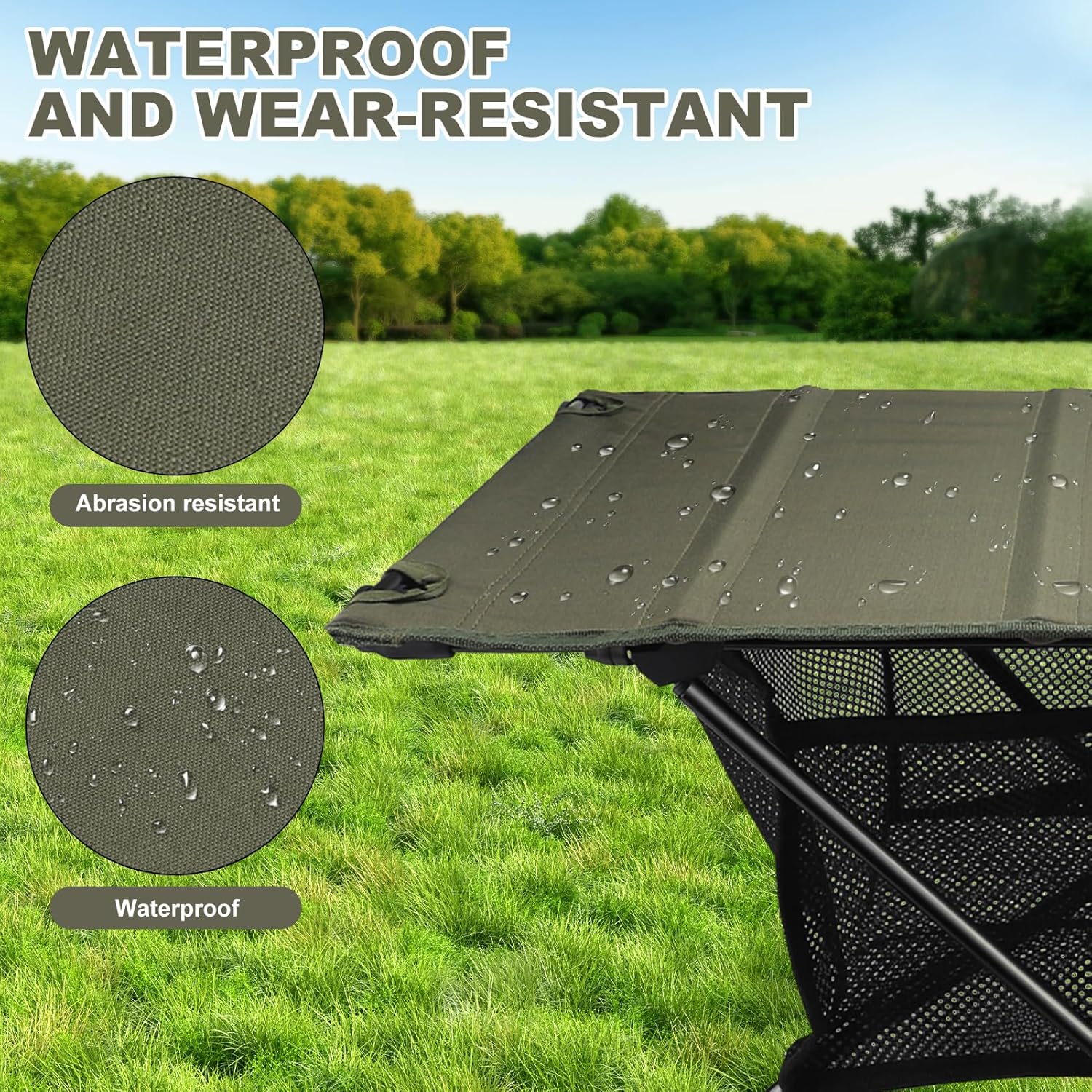 Folding Camping Table, Small Backpacking Table Lightweight Collapsible Outdoor Tables with Mesh Storage and Carry Bag for Picnic, Travel and Outdoor Activities