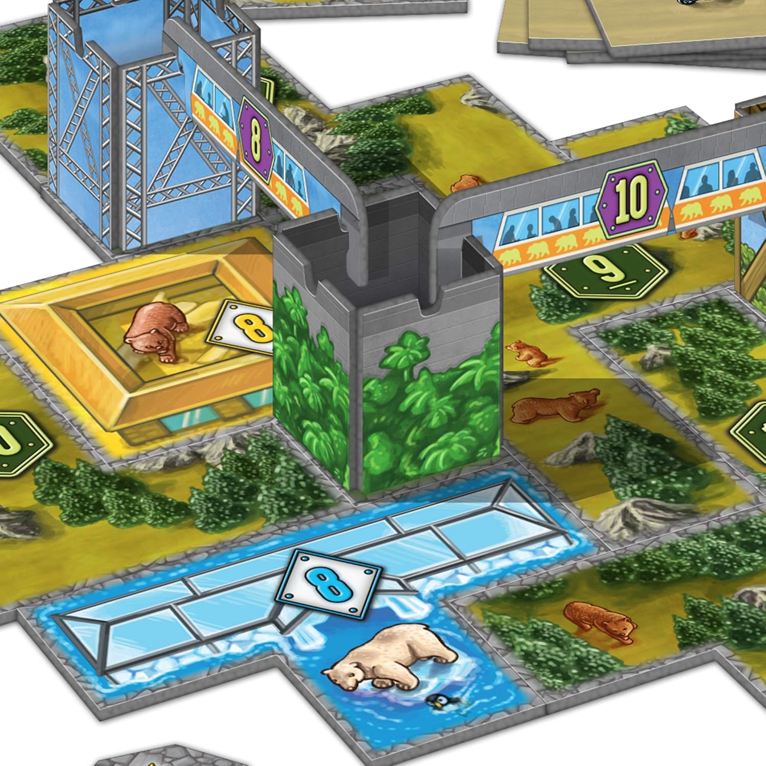 Barenpark Bad News Bears Board Game Expansion | Strategy Game | Fun Zoo Animal Themed Puzzle Game for Adults and Kids | Ages 8+ | 2-4 Players | Average Playtime 30-45 Minutes | Made by Lookout Games