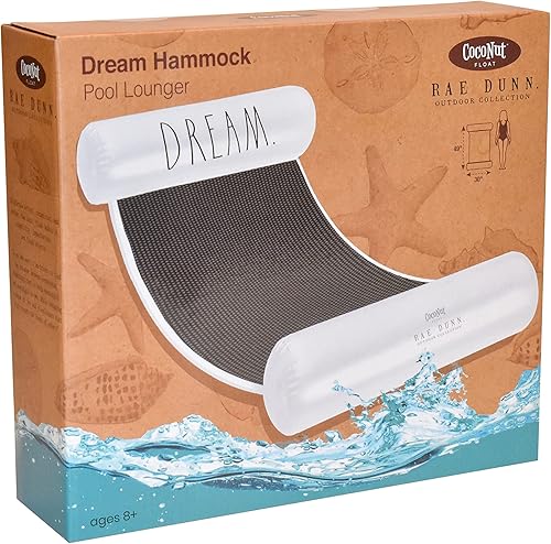 Miniatura 6 de Rae Dunn x CocoNut Float - Flotador de hamaca para adultos, tamaño adulto, inflable, flotador de silla de montar y silla de descanso, versátil para