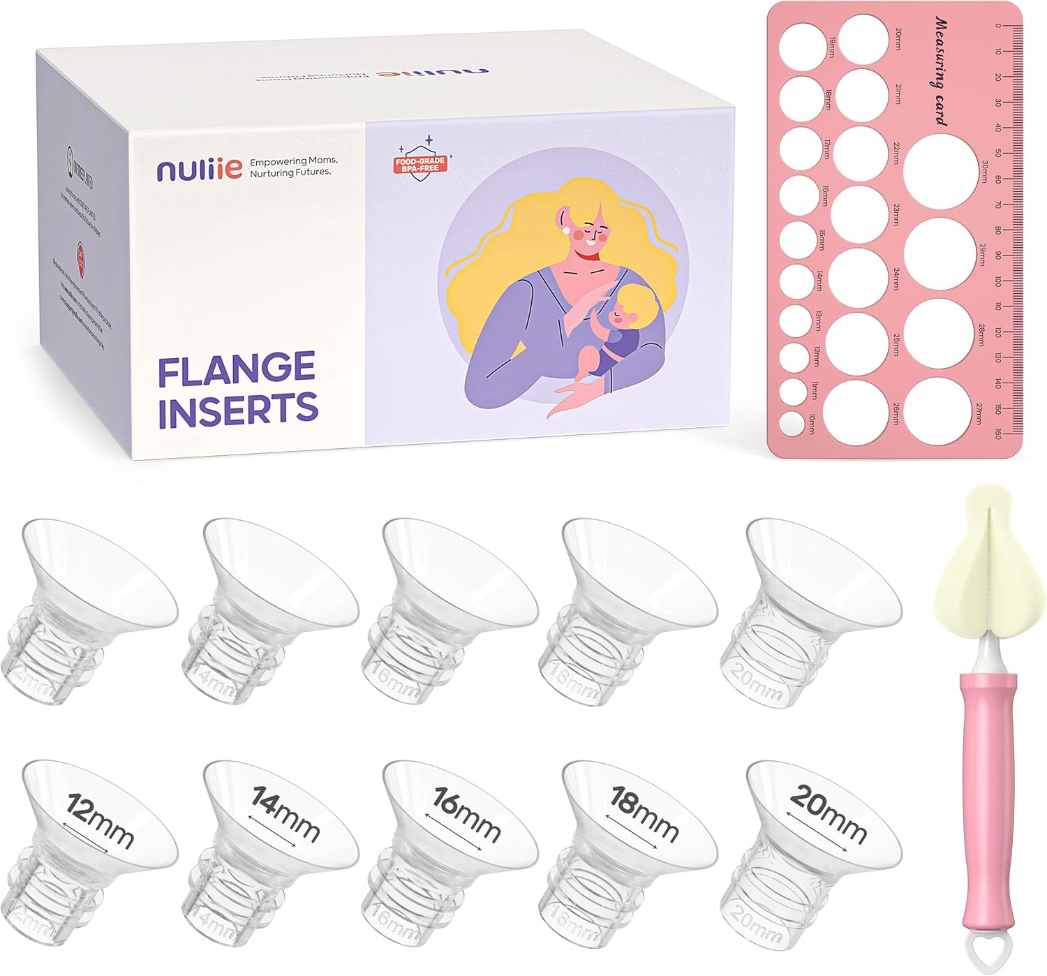 Nuliie 10PCS Flange Sizing Kit (12/14/16/18/20mm 10PCS for 24 mm shields) Thumbnail