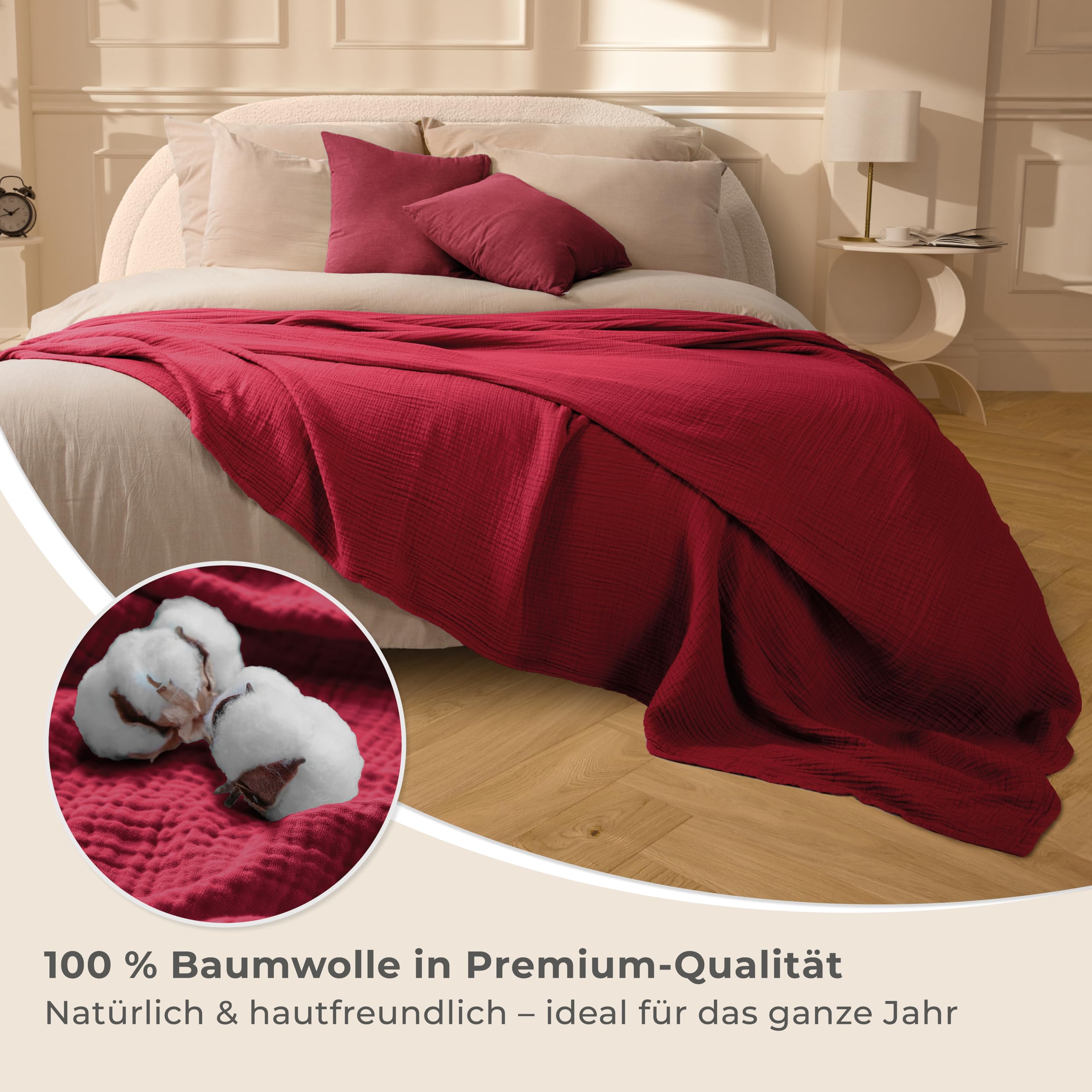 Couverture En Mousseline 150 × 200 Cm, Couverture D'été En