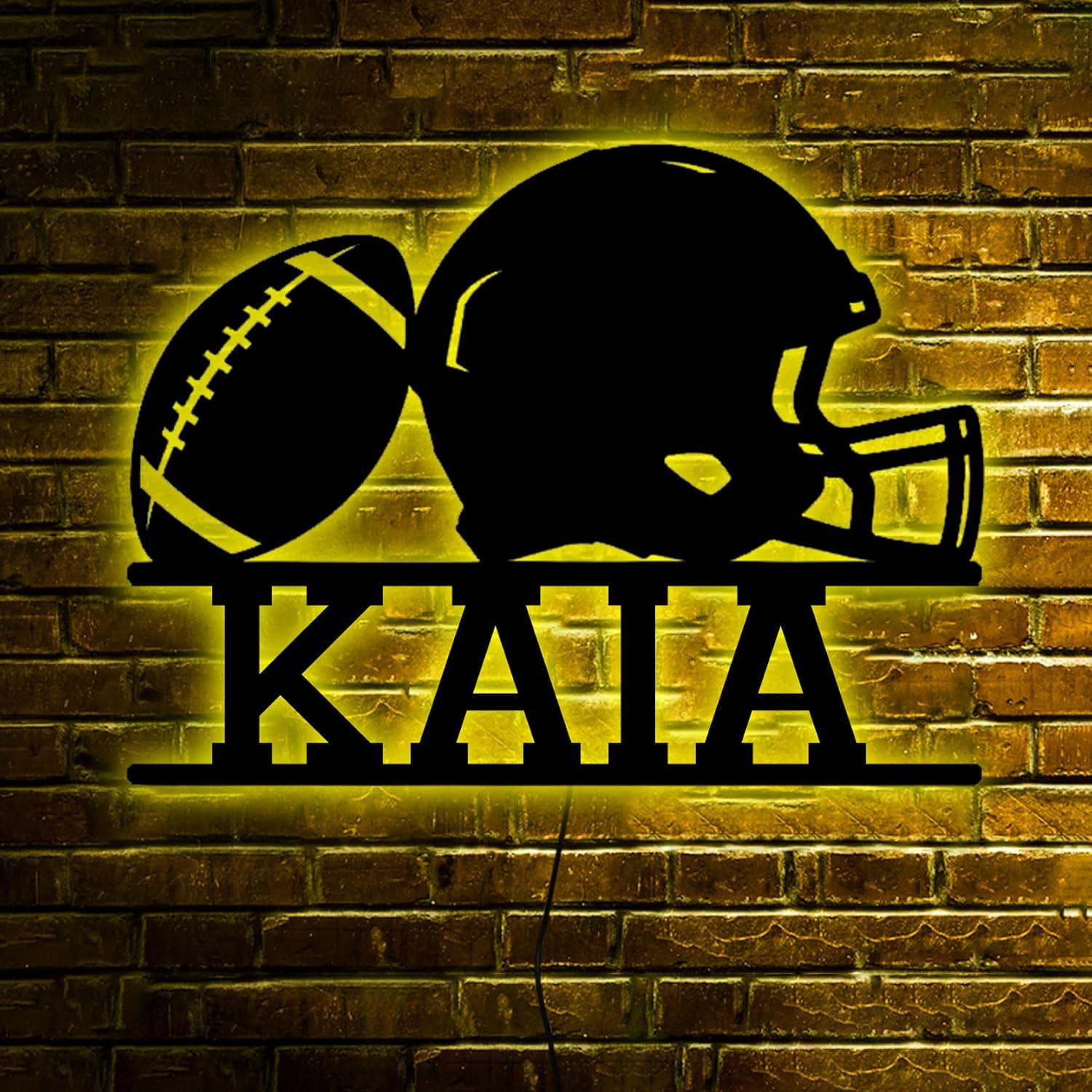 Personalized Football Helmet Neon Sign, Football LED Sign, LED Light Custom Player Name Sign, American Football Neon Sign, Football Game Day Decor