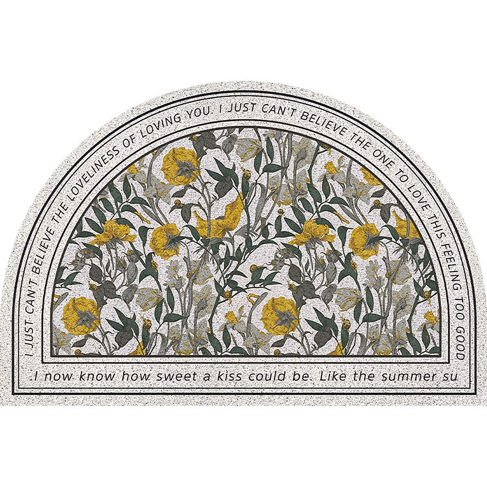Paillasson grattoir en argile extérieur demi-lune pour entrée 60 x 120cm