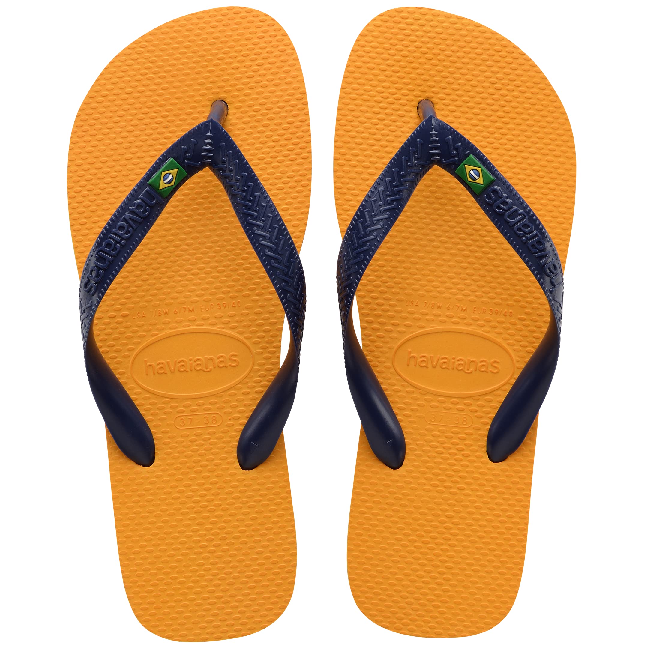 Tongs Havaianas Brasil - Modèle Classique Drapeau Brésil - Semelle Antidérapante - Unisexe Adulte - Hommage Coupe Du Monde 1998
