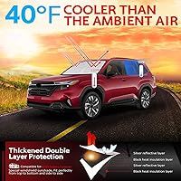 Vista 170 de KAYZT Parasol para parabrisas para Toyota Tacoma 2016-2025, plegable, accesorios de ajuste personalizado para ventana delantera