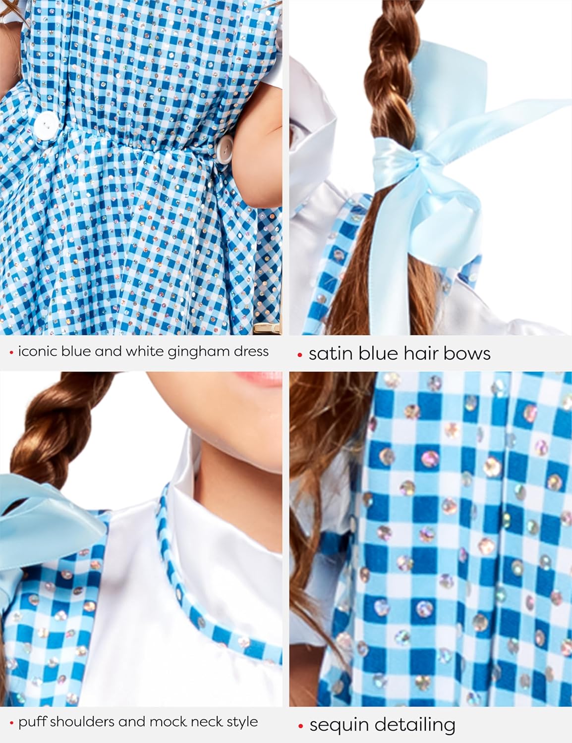 Rubies The Wizard of Oz: Dorothy Sequin Costume Dress for Kids