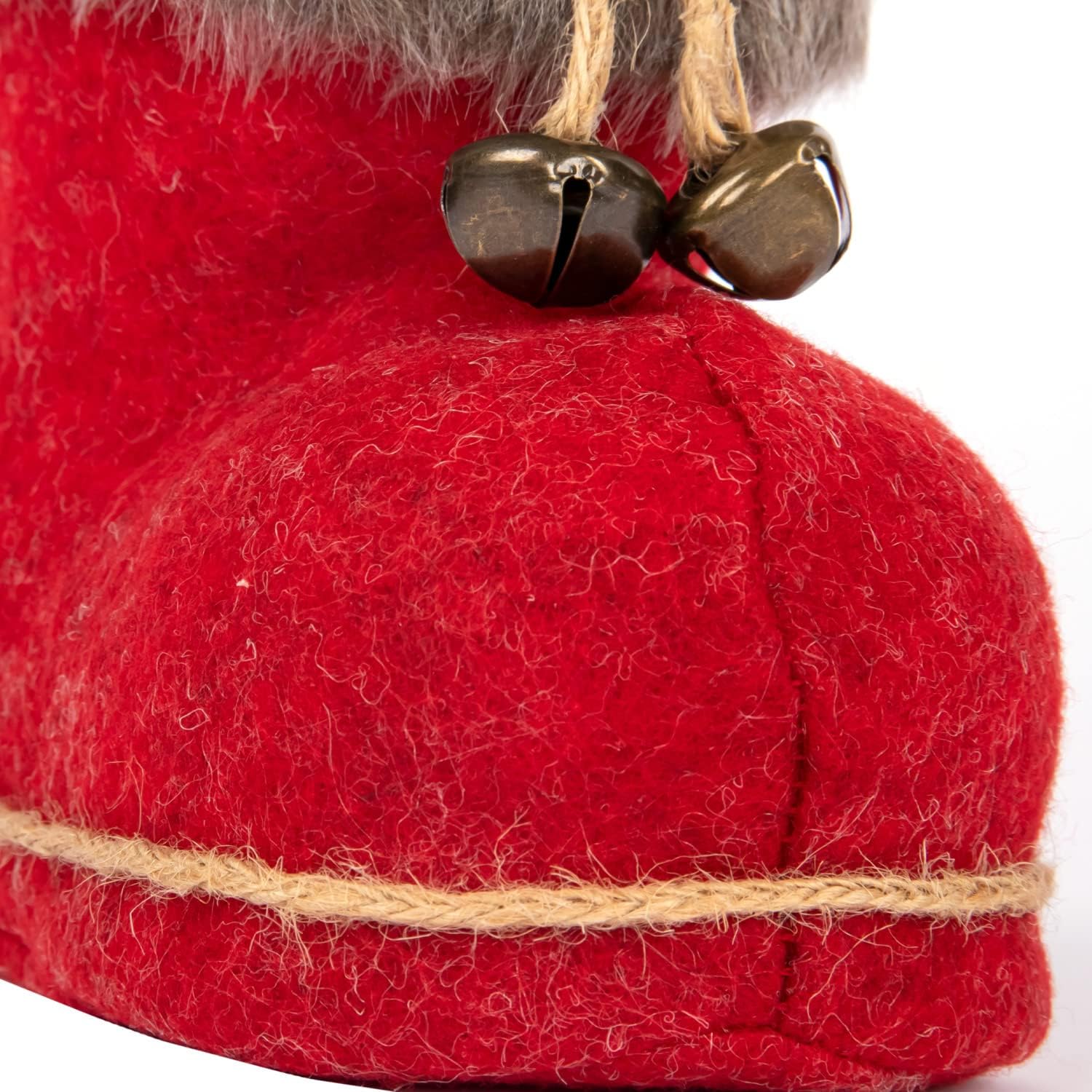 Idena 31611 Santa Felt Cover and Bell, 14 x 8 x 13.5 cm, Boots for Filling, Gift, Christmas, red image 5