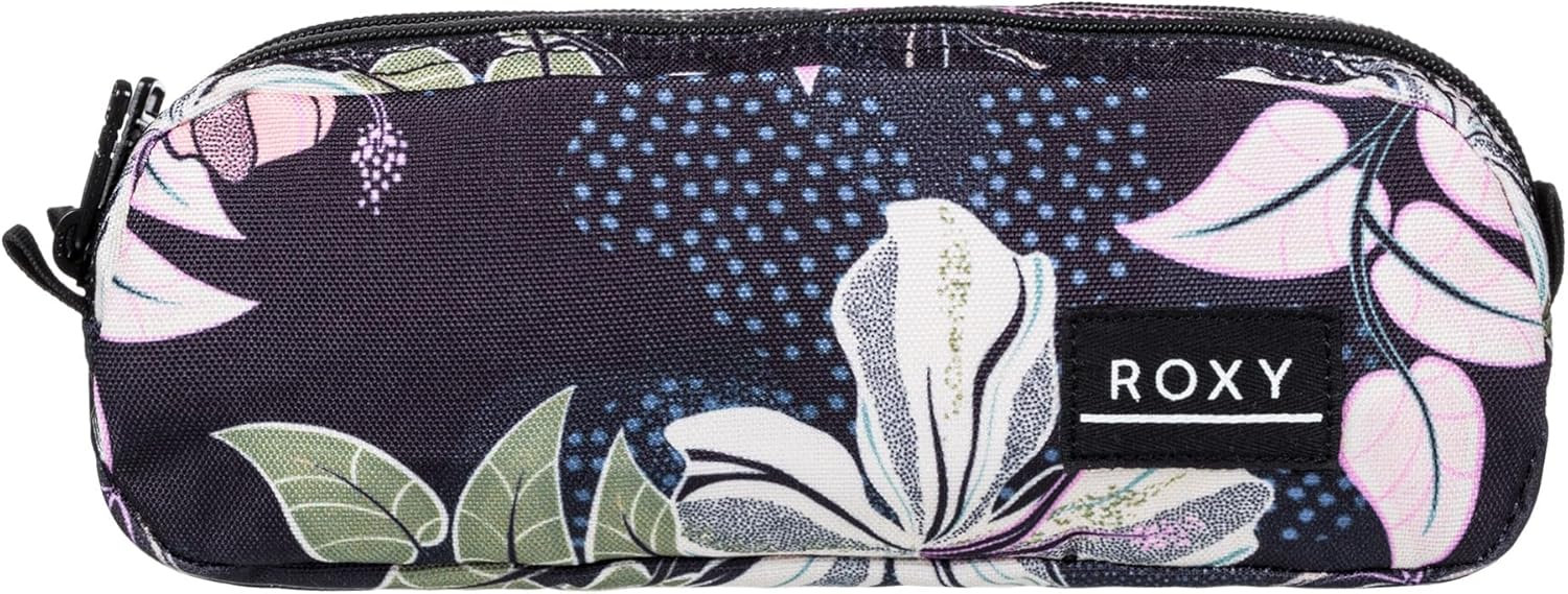 Roxy Da Rock プリントサプライケース (フリーサイズ) 収納バッグ 無煙炭 サニー フローラル スイム