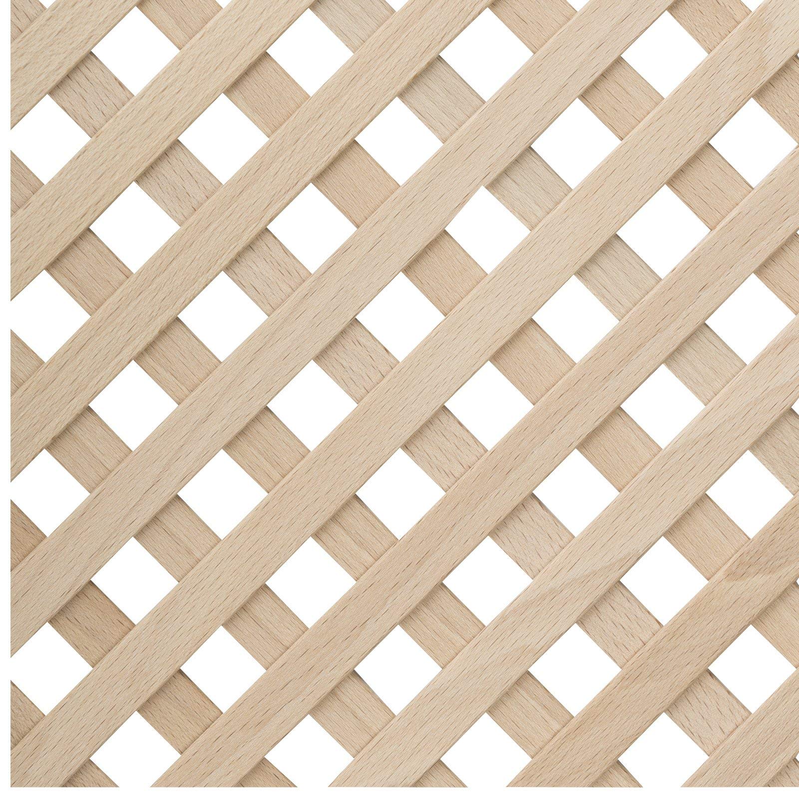 SOTECH Diagonales Ziergitter 1150 x 550 x 4 mm massive Buche