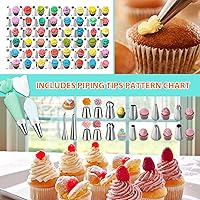 Vista 4 de Kit de herramientas para decoración de pastel: 358 piezas de accesorios para hornear con estuche de almacenamiento - Juego de bolsas de tuberías
