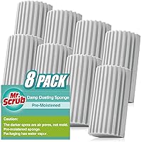 Vista 12 de 4 paquetes de esponja para limpieza húmeda, esponja gris para limpieza de polvo, herramienta de limpieza reutilizable para el hogar para persianas