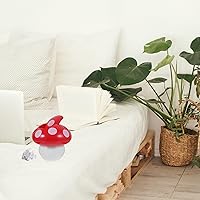 Vista 7 de Garneck Mini cubo de basura de hongos con tapa, bonito bote de basura de escritorio para la cocina del hogar, la oficina y la oficina, elegante cubo