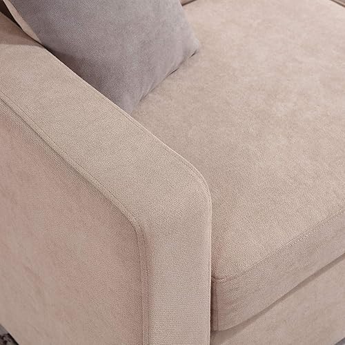 Miniatura 25 de Honbay - Sofá convertible en forma de L con tejido de lino moderno para espacios pequeños Gris oscuro,Beige,Negro -,Azul,Gris,Gris claro