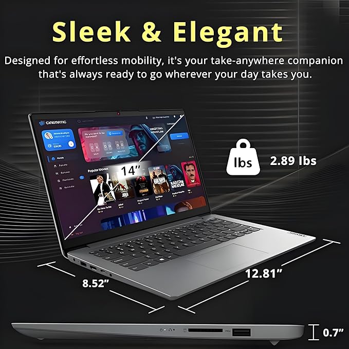 Lenovo IdeaPad Ultrabook 14" 128GB SSD 4GB RAM Windows 11 miniatura 8