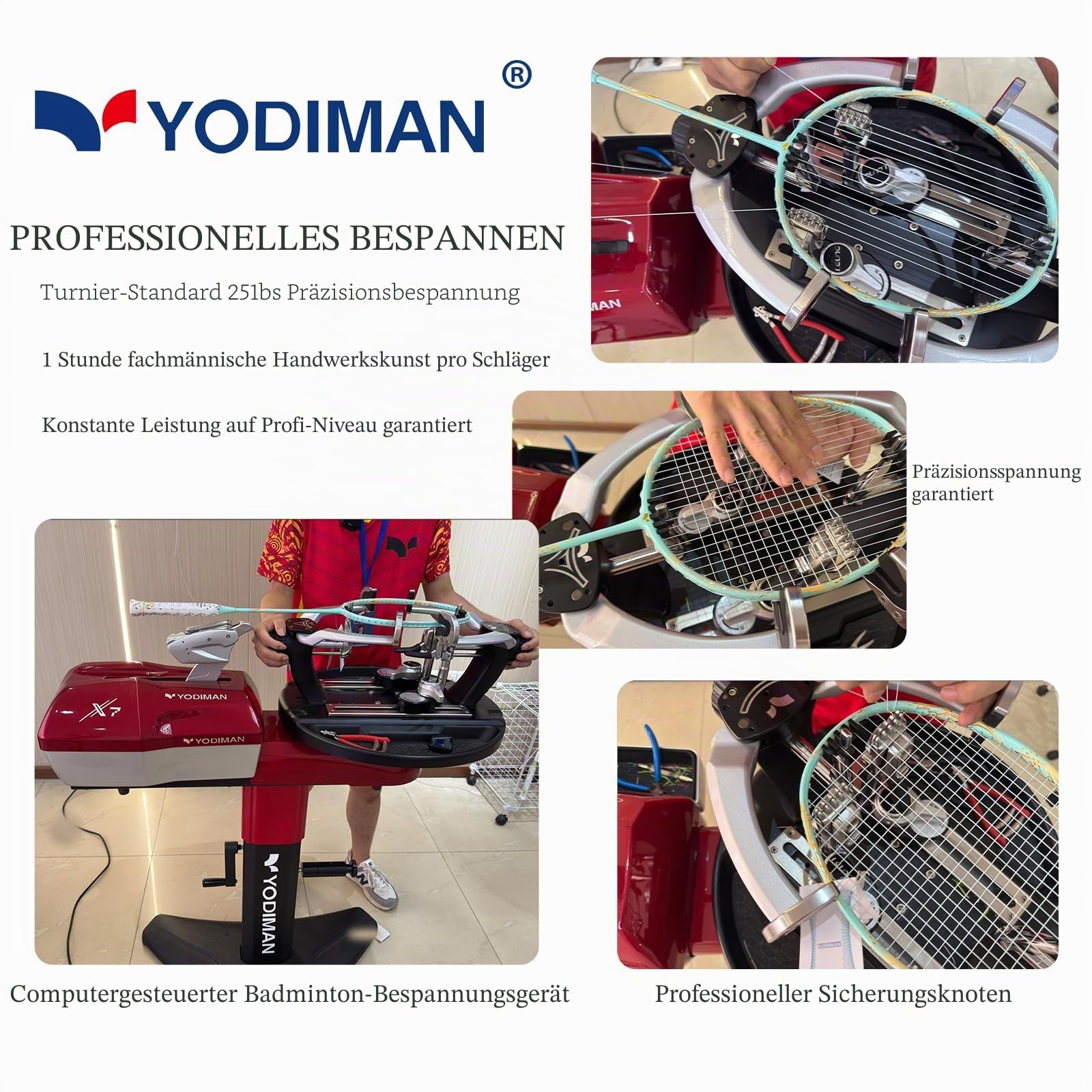 Pro Carbon Badmintonschläger – Leicht & Hochleistung für Wettkampf (35 lbs Bespannung, 46T Graphit, 0.68mm String, Profi-Level)