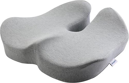 Cojín de asiento para silla de oficina, mejora la postura de la ciática, alivio del dolor de espalda y coxis, cojín de asiento de automóvil, soporte