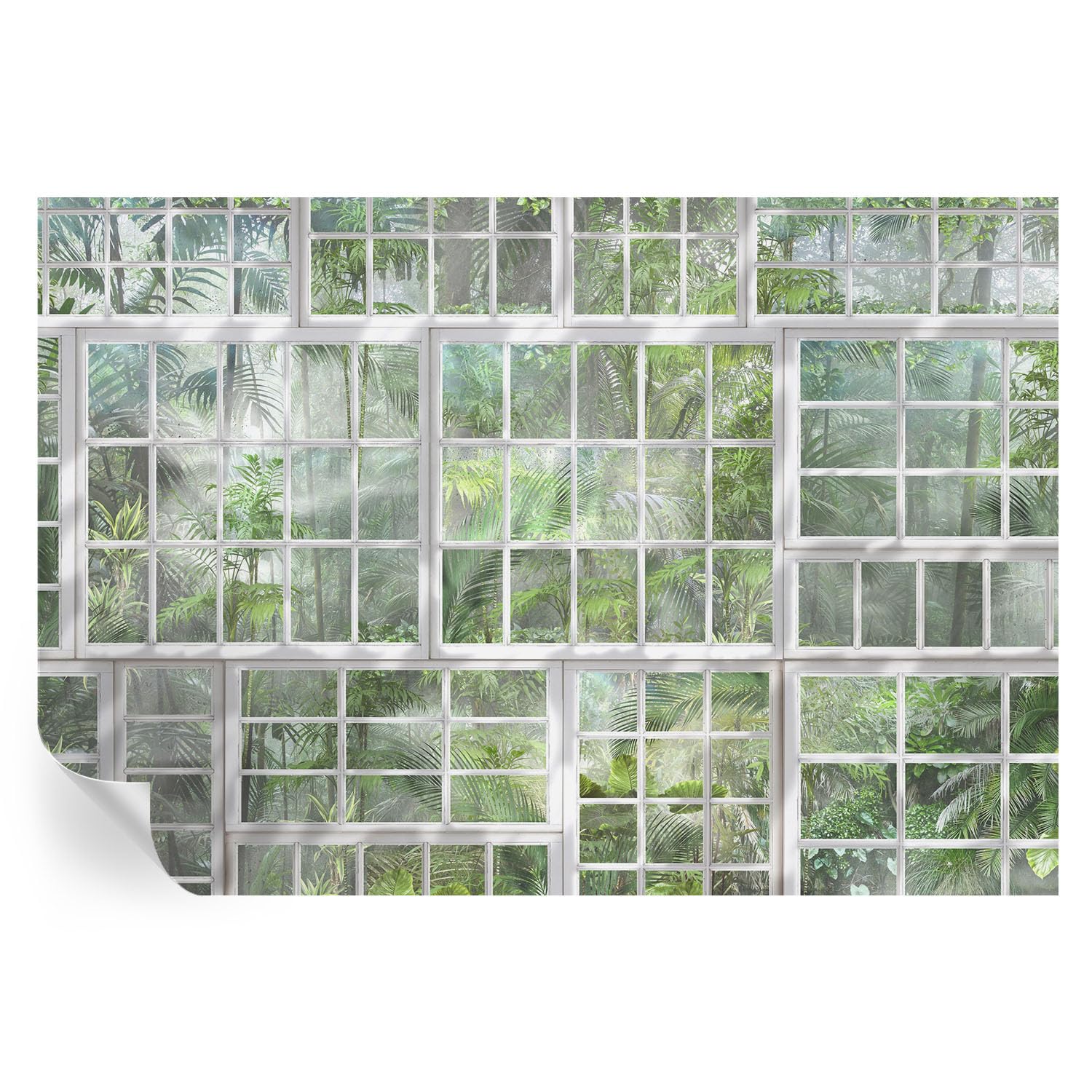Cubiertas de pared adhesivas bosque verde para renovar estancias sin obras