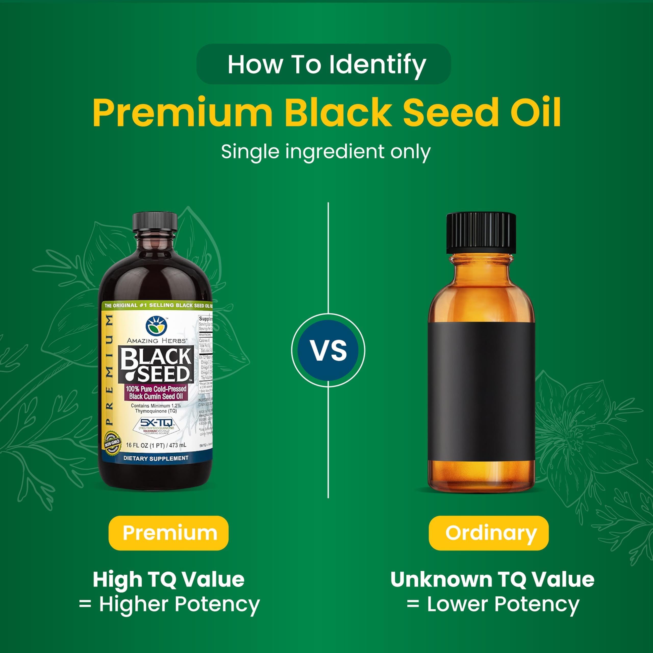 Amazing Herbs Black Seed Oil - 16 Fl Oz Glass Bottle (Pack of 2) — Amazon image 4