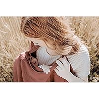 Vista 4 de Konssy Funda de Lactancia de Muselina para Amamantar al Bebé, Transpirable 100% Algodón Funda de Lactancia con Aro Rígido para Delantal de Lactancia