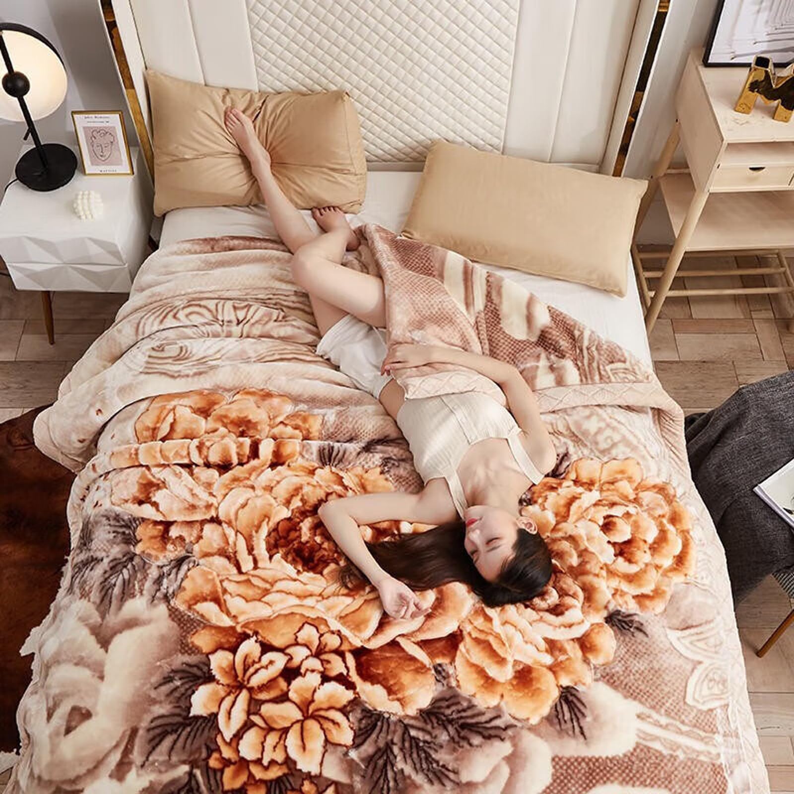 Amazon.com: LGYKUMEG Korean Faux Mink Fleece Twin Blanket, 79