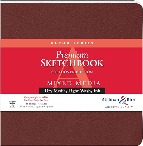 Miniatura 6 de Stillman & Birn Alpha Series - Cuaderno de bocetos de tapa blanda, 8 x 10 pulgadas, 5.29ozm (pesado), papel blanco, superficie de grano medio