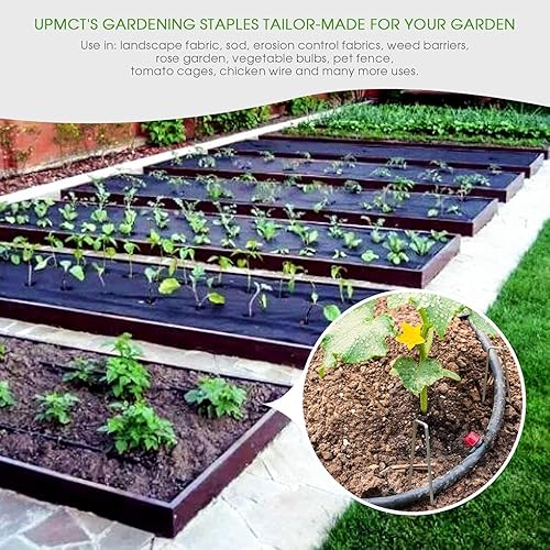Miniatura 5 de UPMCT Estacas galvanizadas de 12 pulgadas, 25, 50, 100 grapas de jardín antioxidantes, en forma de U para tela segura de césped (25, 12 pulgadas)