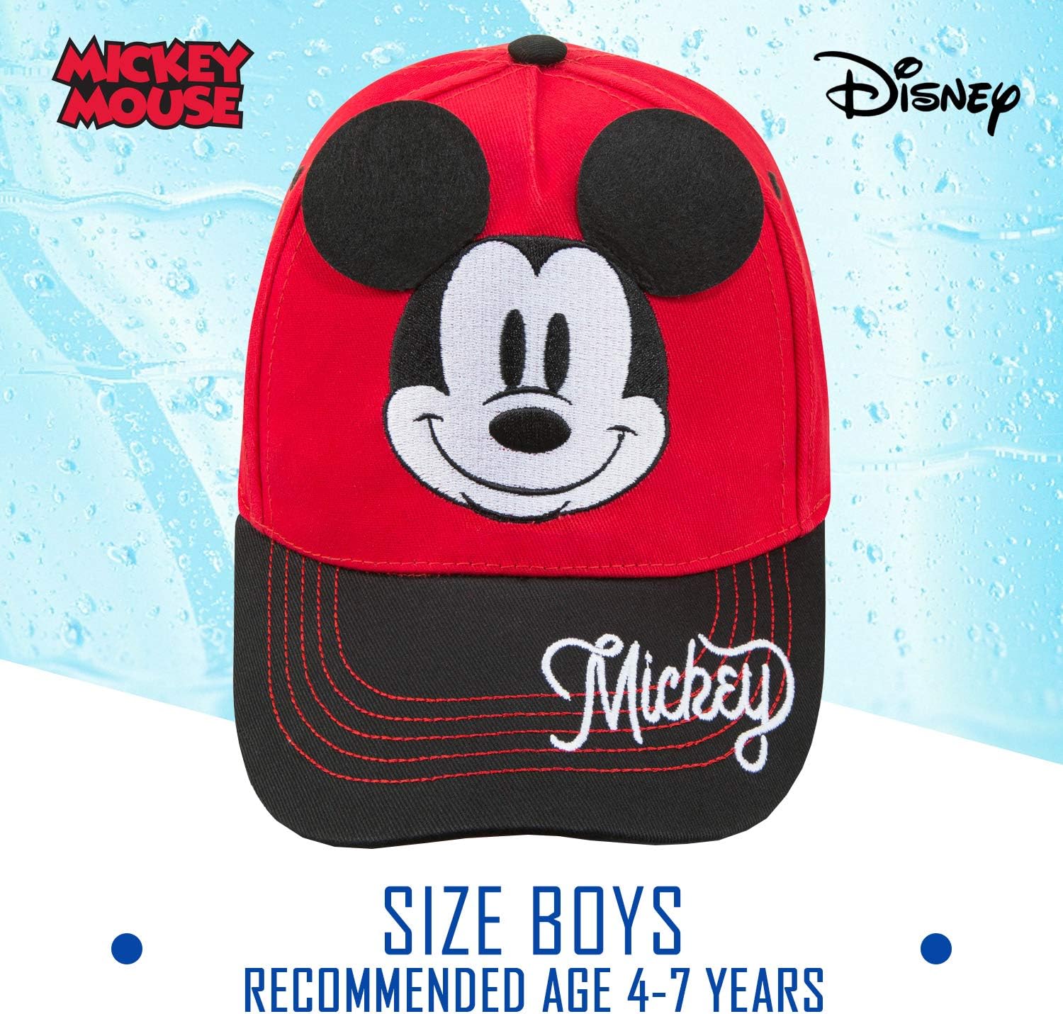 Disney Boys Mickey Mouse Red Baseball Cap - Age 4-7 - Image 5