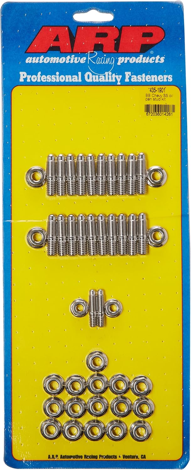 ARP 4351901 Oil Pan Stud Kit With Hex Nuts, Stainless Steel, For Select Chevrolet Big Block Applications