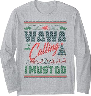 Wawa Snowmobiling Is Calling Christmas Gift Long Sleeve T-Shirt