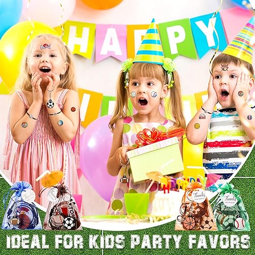 Miniatura 5 de Libima El juego de 150 piezas incluye 20 pulseras de dijes, 20 llaveros, 20 bolsas de organza para regalos, 20 borradores deportivos, 50