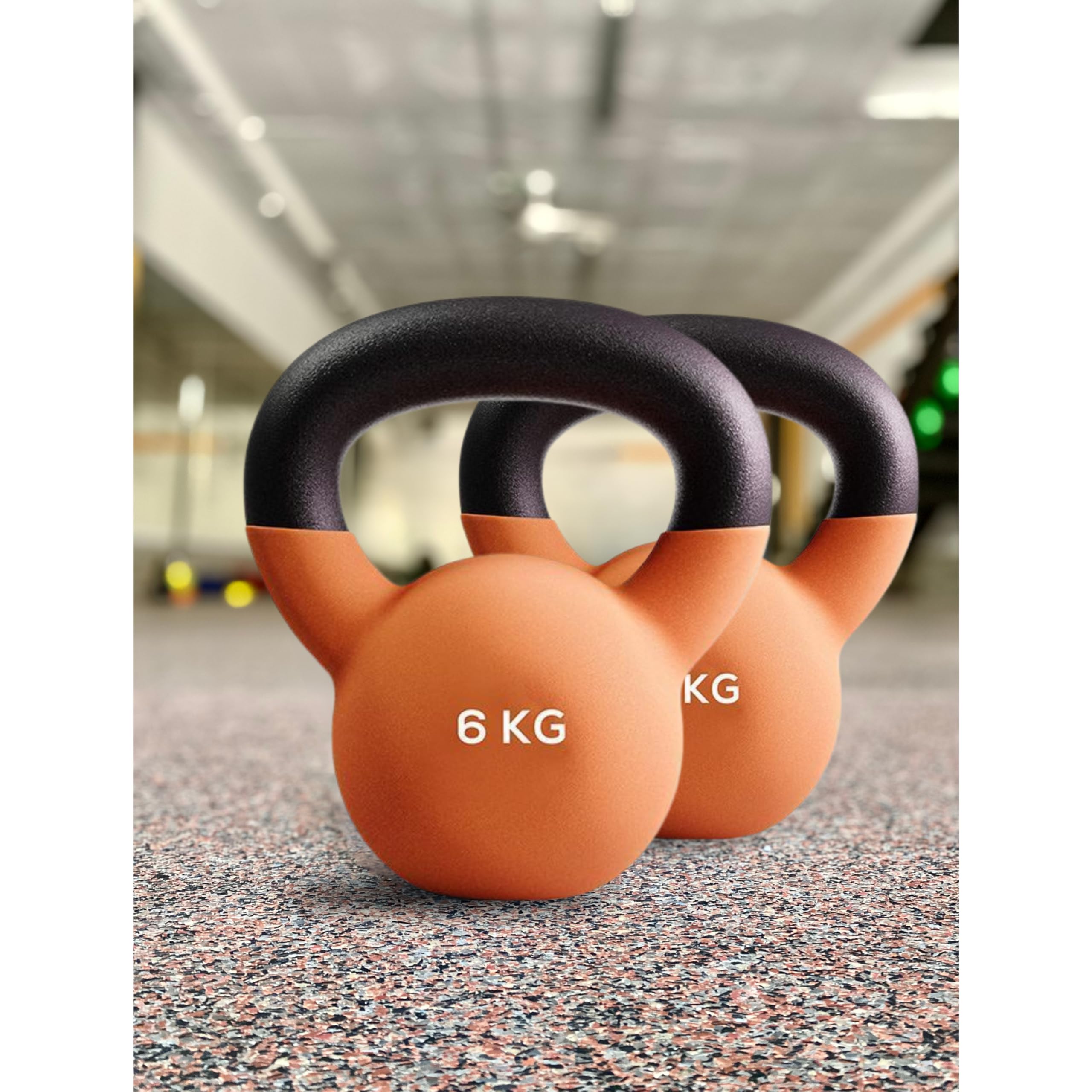 Kettlebell Hierro Fundido Recubierto de Neopreno – Pesas para Brazos y Ejercicios funcionales – Fitness Herramientas para el hogar – Kettlebell Balanceo Antideslizante