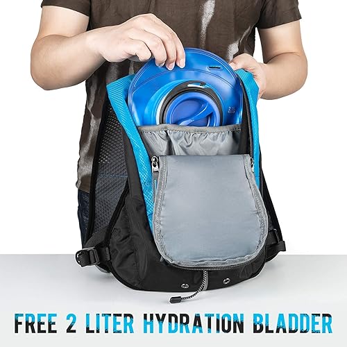 Miniatura 2 de Gelindo Hydration Backpack Running Water Backpack with 2L Hydration Bladder, Insulated Cycling Hydration Vest Packs