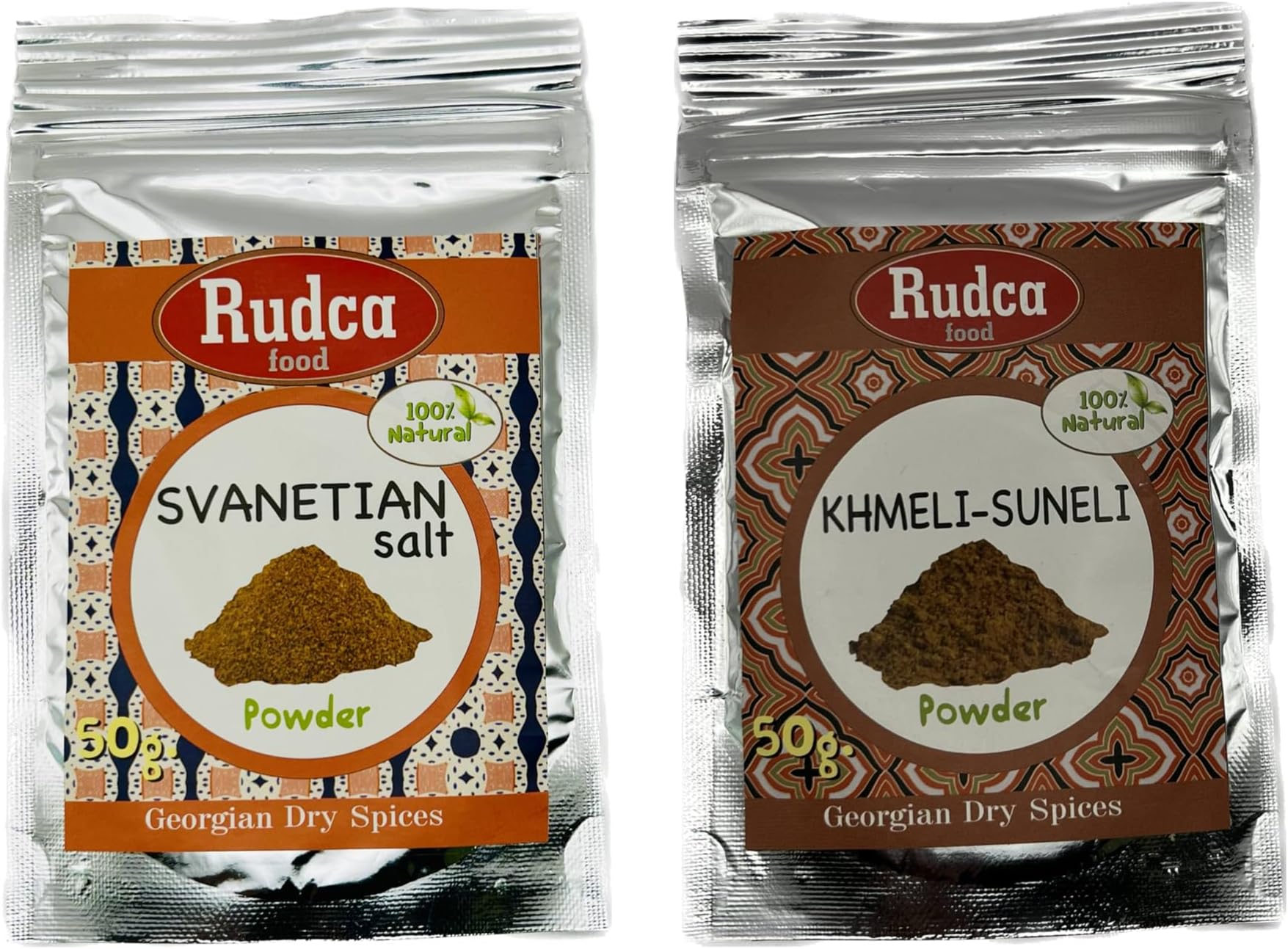 From Georgia SpicesRudca Food Svanetian Salt and Khmeli Suneli 1.78 oz/50g each