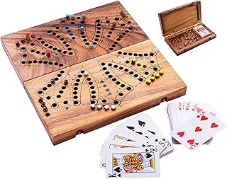 Engelhart – 350260- Tock-Spiel in Holzbox – kanadisches Brettspiel – Holzspiel von 2 bis 6 Spielern – 12,6X 25,8 x 4,5 cm