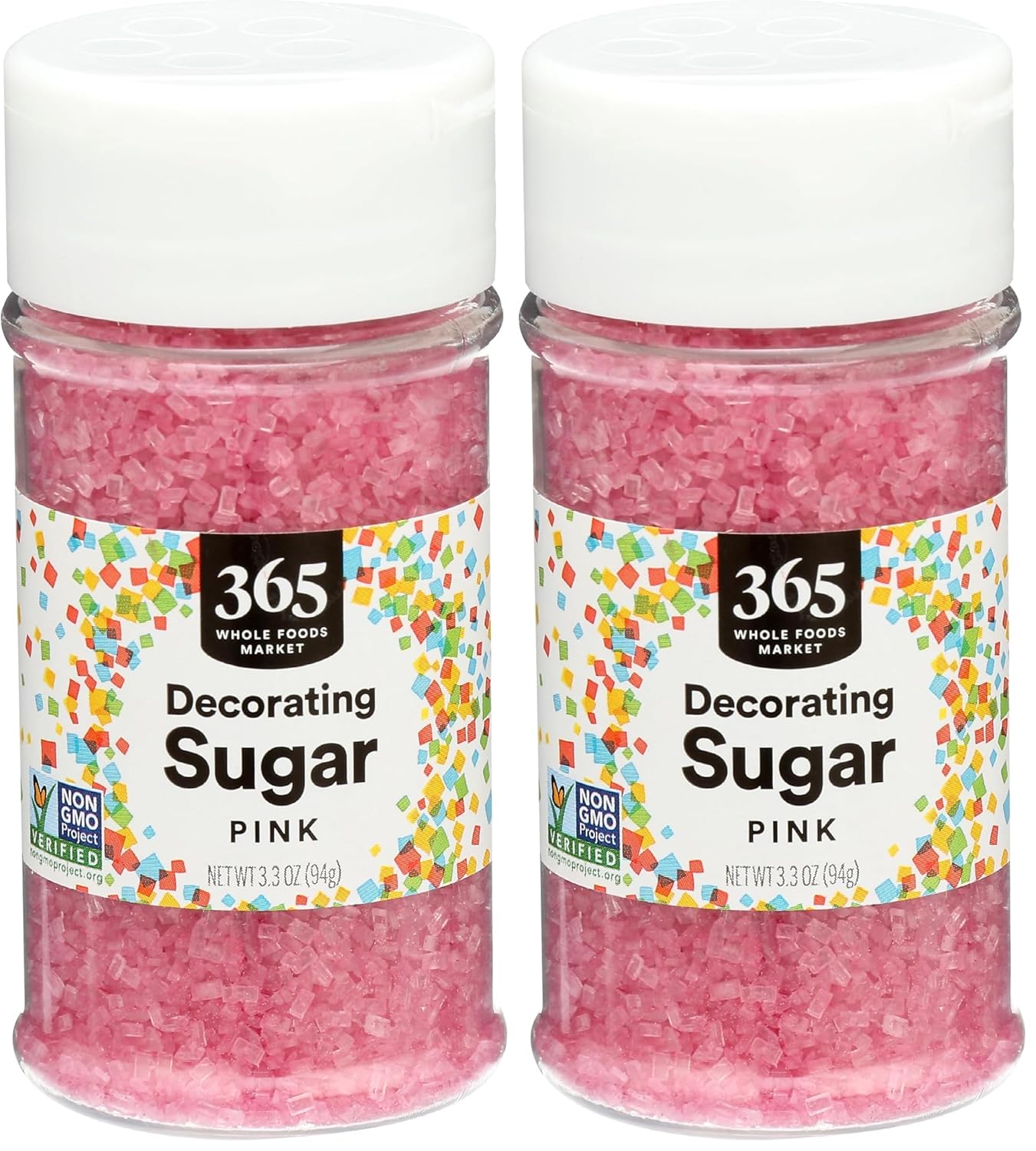 365 by Whole Foods Market, Pink Decorating Sugar, 3.3 Ounce (Pack of 2)
